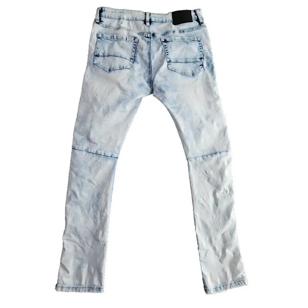 Rue21 Premium Jeans Men's‎ 32x32 Skinny Supreme Flex Distressed Racing Stripe